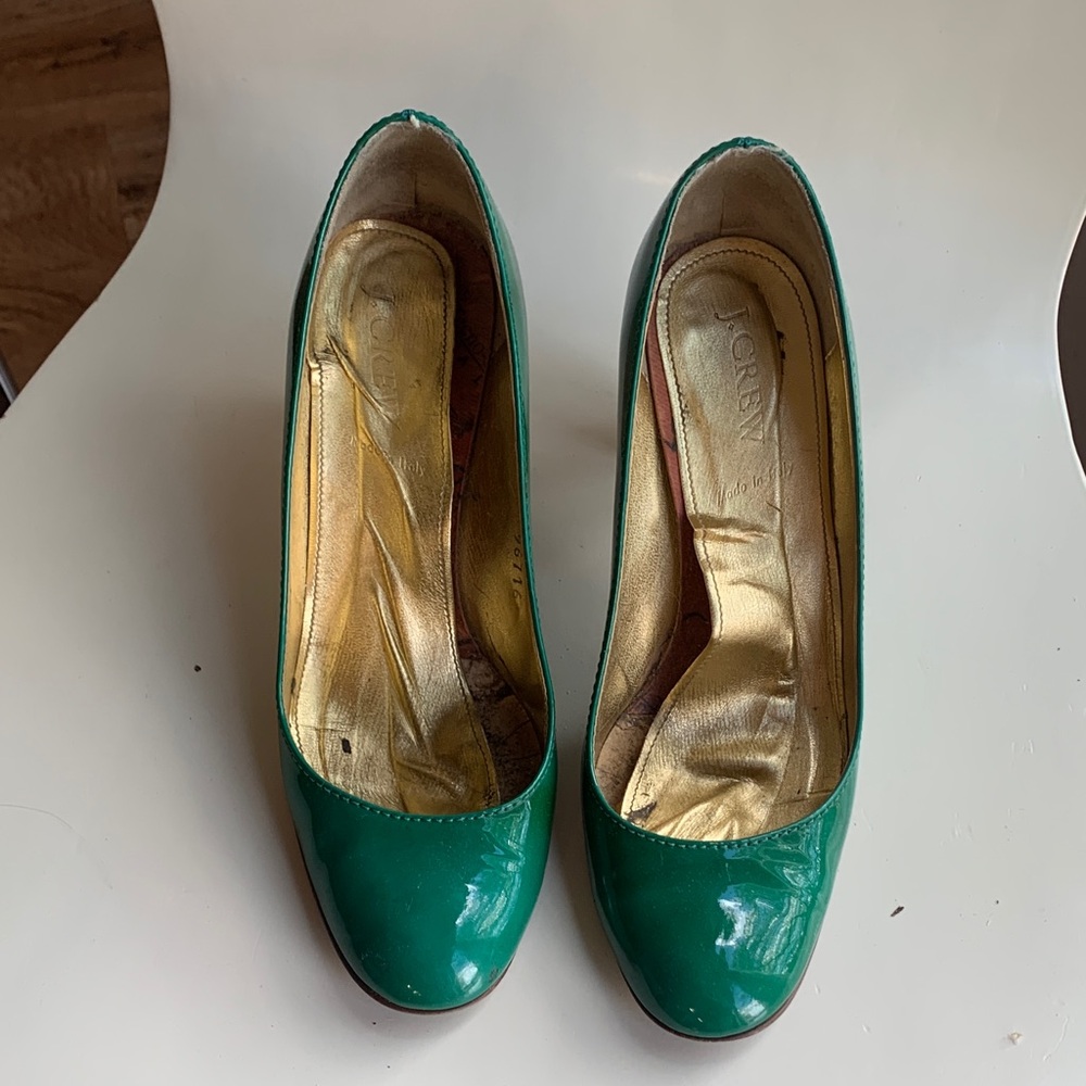 J. Crew Emerald Green Heels